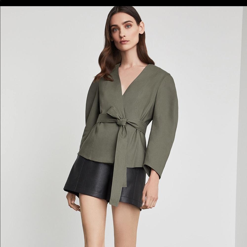 BCBG Linen wrap jacket